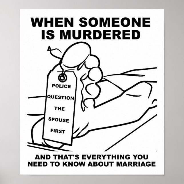 Connaître le mariage Poster drôle (Devant)