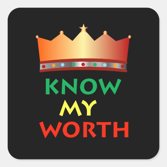 Connaître les autocollants My Worth (Devant)