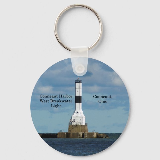 Conneaut Harbour West Bkw Light key chain (Front)