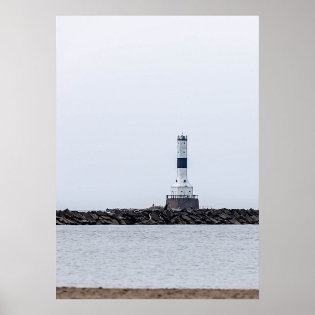 Conneaut West Breakwater Lighthouse Poster (Front)