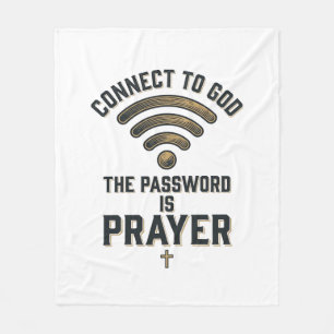 Connect to God Prayer Christian Vector Design_1 Fleece Blanket