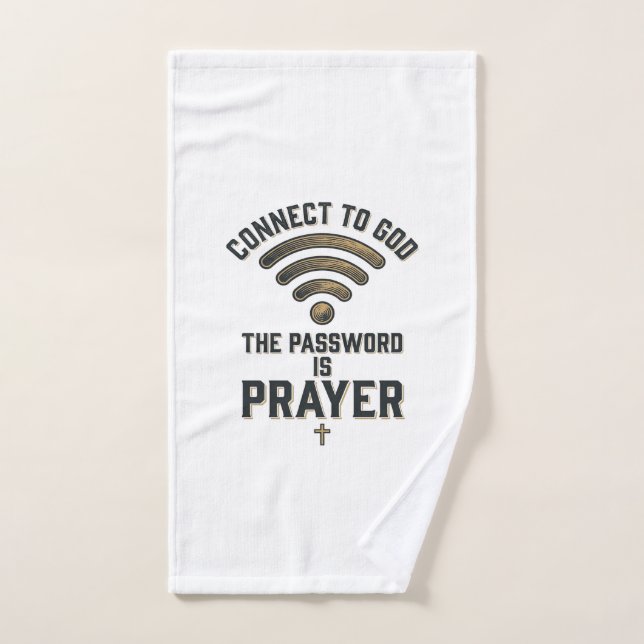 Connect to God Prayer Christian Vector Design_1 Hand Towel (Hand Towel)