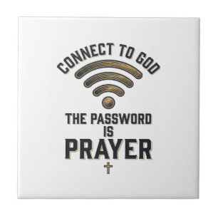 Connect to God Prayer Christian Vector Design_1 Tile