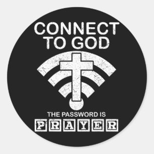 Connect To God The Password Is Player Proud Classic Round Sticker