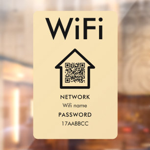 Connect To Wifi   Scan To Connect Guest Room Window Cling