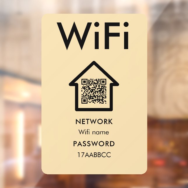 Connect To Wifi | Scan To Connect Guest Room Window Cling (Sheet 2)