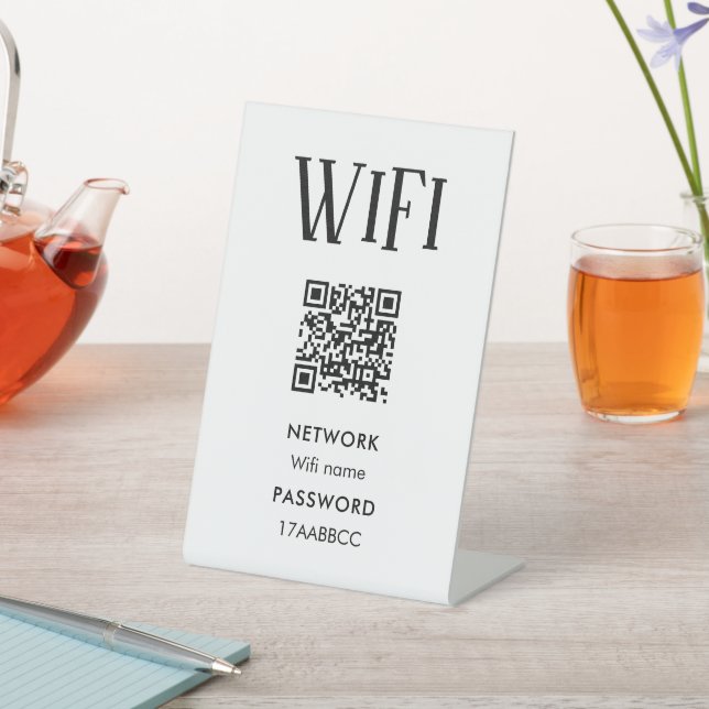 Connect To Wifi | Scan To Connect Wifi Password Pedestal Sign (In SItu)