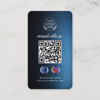 Connect with Us | Custom Social Media QR Code Business Card