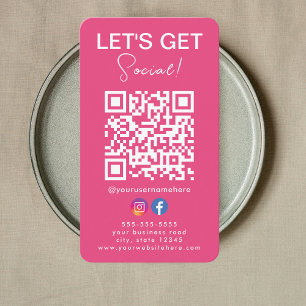 Connect with us Instagram Facebook Logo Qr Code Business Card