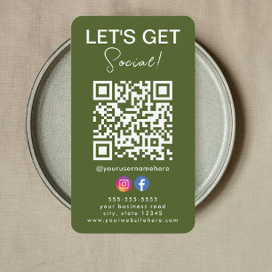 Connect with us Instagram Facebook Logo Qr Code Business Card