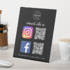Connect with us Instagram Facebook QR Code Black
