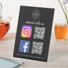 Connect with us Instagram Facebook QR Code Black