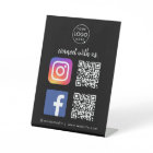 Connect with us Instagram Facebook QR Code Black