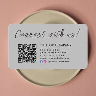 Connect with us Instagram Facebook Qr Code Business Card