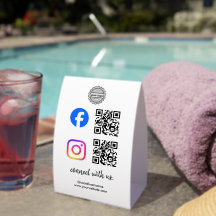 Connect with us Instagram Facebook Social Media QR