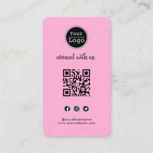 Connect with us Instagram Facebook Social Media QR Business Card