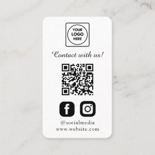 Connect with Us Instagram Facebook Social QR Business Card