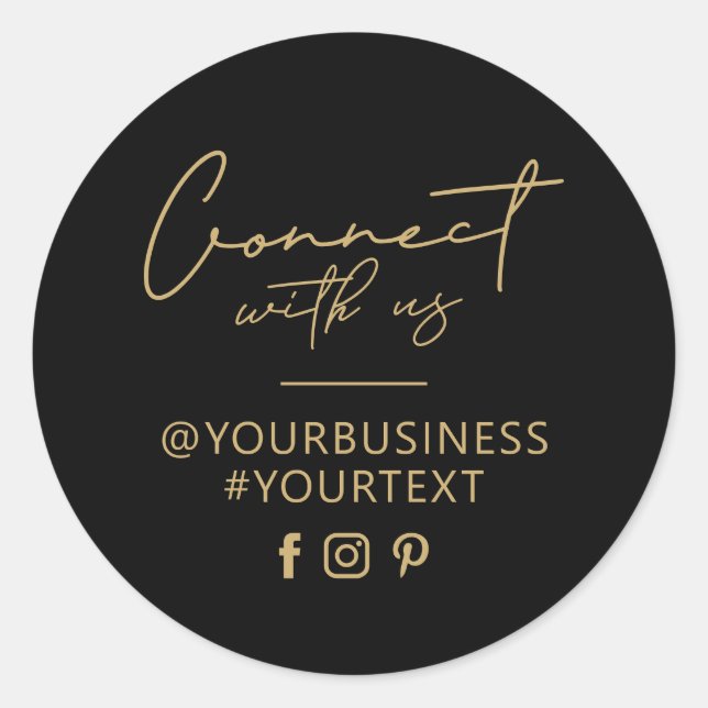 Connect with us Instagram Package Sticker (Front)