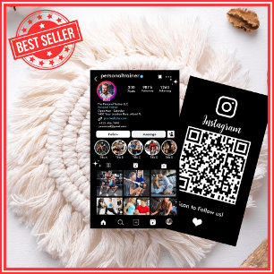 Connect with us Instagram Personal Fitness Trainer Business Card