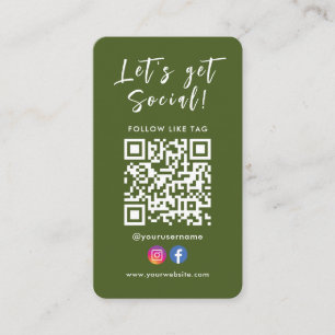 Connect With Us Qr Code Facebook Instagram Logo Business Card
