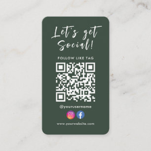 Connect With Us Qr Code Facebook Instagram Logo Business Card
