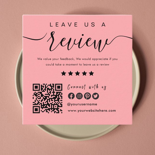 Connect With Us QR Code | Leave Us A Review Modern Enclosure Card (Creator Uploaded)