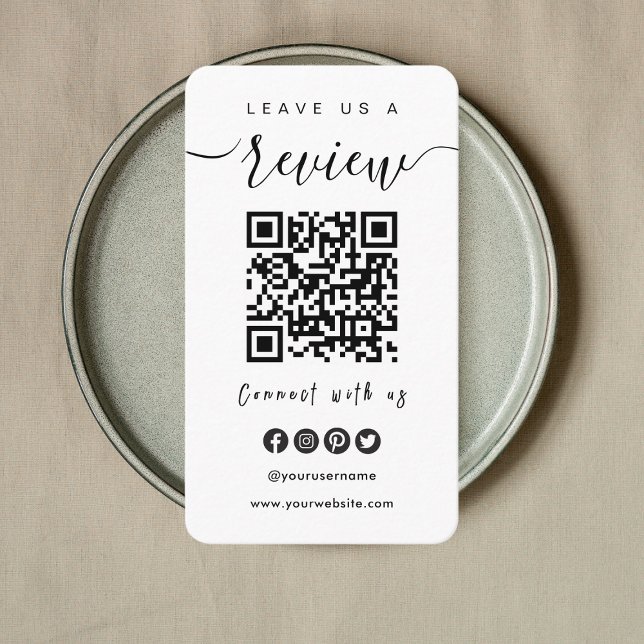 Connect With Us QR Code | Leave Us A Review Script Business Card (Creator Uploaded)