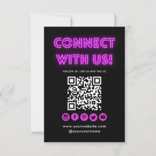 Connect With Us QR Code Social Media Business Card