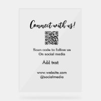 Connect with us scan QR code add website email