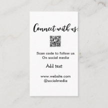 Connect with us scan QR code add website email 