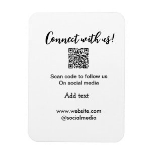 Connect with us scan QR code add website email  Magnet