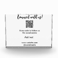 Connect with us scan QR code add website email