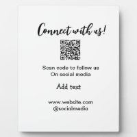 Connect with us scan QR code add website email