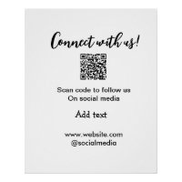 Connect with us scan QR code add website email