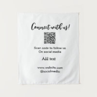 Connect with us scan QR code add website email
