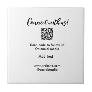 Connect with us scan QR code add website email Tile