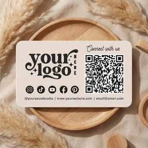 Connect With Us Social Media QR Code Business Business Card