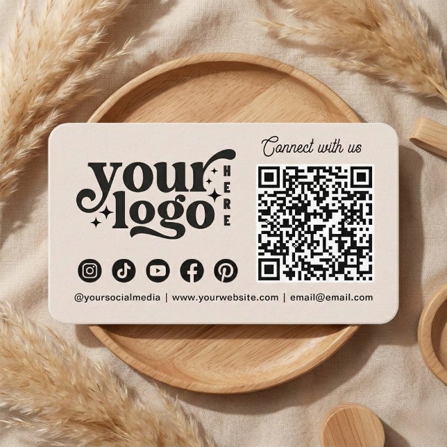 Connect With Us Social Media QR Code Business Business Card (Connect With Us Social Media QR Code Business Business Card)