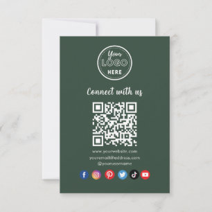 Connect With Us Social Media QR Code Business Card