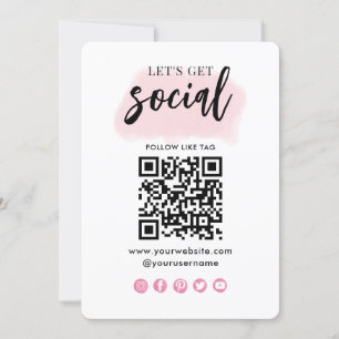 Connect With Us Social Media QR Code Business Card