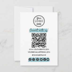 Connect With Us Social Media QR Code Business Card