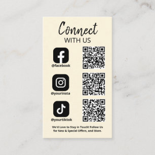 Connect with us Social Media QR code Business Card