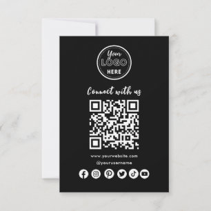 Connect With Us Social Media QR Code Business Card