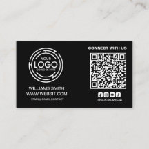 Connect with Us Social Media Qr Code Logo Simple