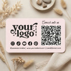 Connect with us Social Media QR Code Pink