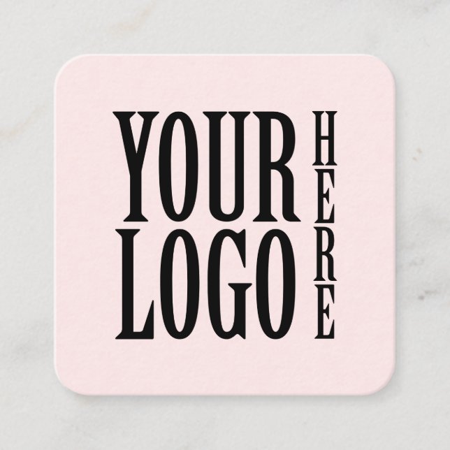 Connect with us Social Media QR Code Pink Square Business Card (Front)