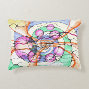 Connected Energies – Hand Drawn Neurographic Art Accent Pillow