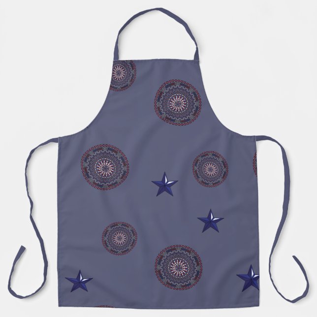 Connected Independence Day All-Over Print Apron (Front)