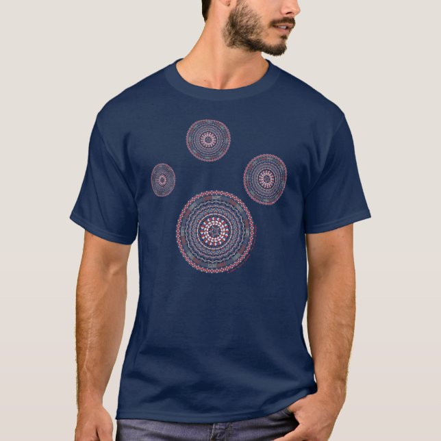 Connected Independence Day Men's Dark Shirt (Front)
