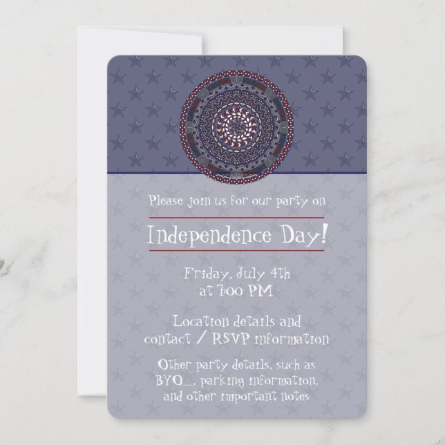 Connected Independence Day Party Invitation (Front)